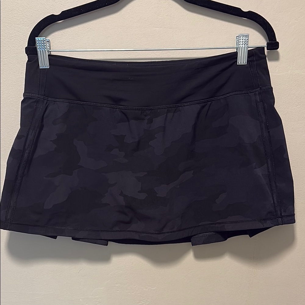Black Camouflage Skort